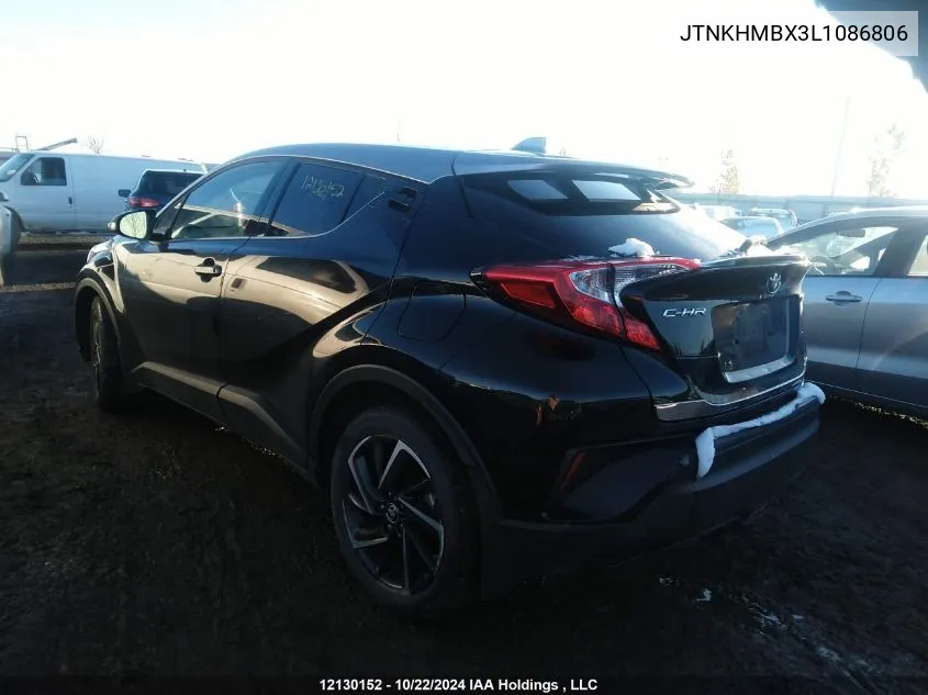 2020 Toyota C-Hr Xle/Le/Limited VIN: JTNKHMBX3L1086806 Lot: 12130152