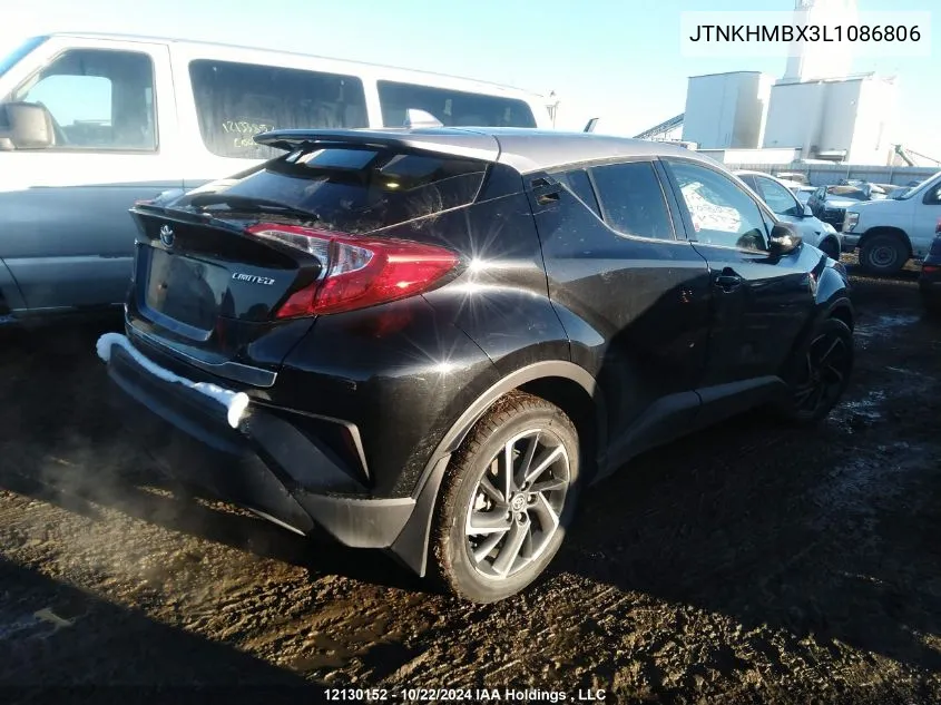 2020 Toyota C-Hr Xle/Le/Limited VIN: JTNKHMBX3L1086806 Lot: 12130152