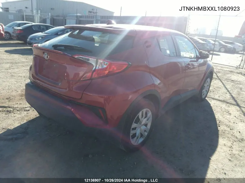 2020 Toyota C-Hr Xle/Le/Limited VIN: JTNKHMBXXL1080923 Lot: 12136907