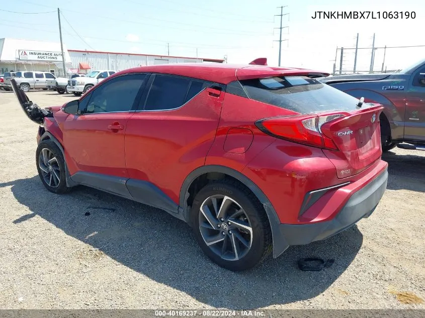 2020 Toyota C-Hr Limited VIN: JTNKHMBX7L1063190 Lot: 40169237