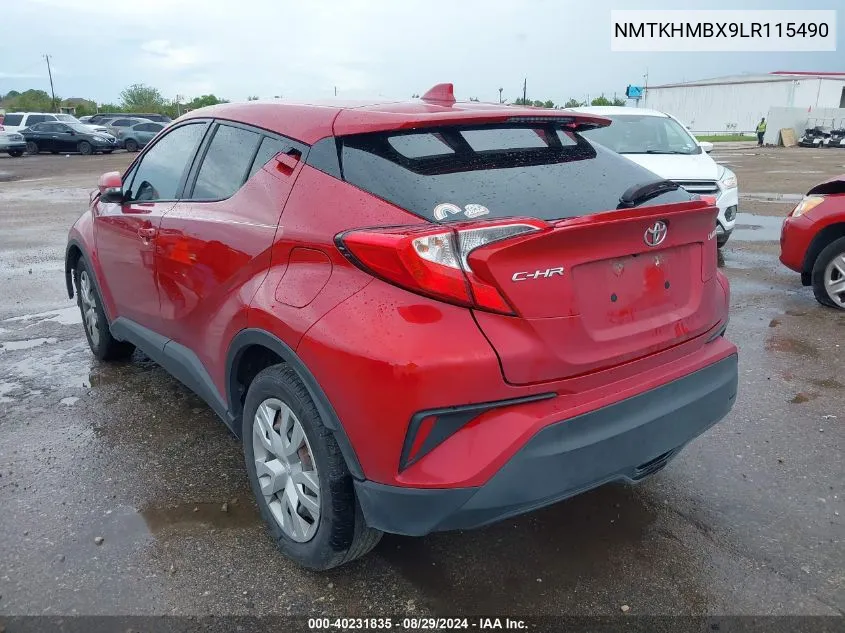 2020 Toyota C-Hr Le VIN: NMTKHMBX9LR115490 Lot: 40231835