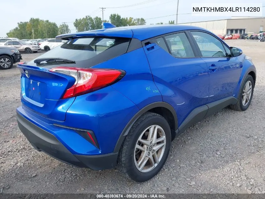 2020 Toyota C-Hr Le VIN: NMTKHMBX4LR114280 Lot: 40393674