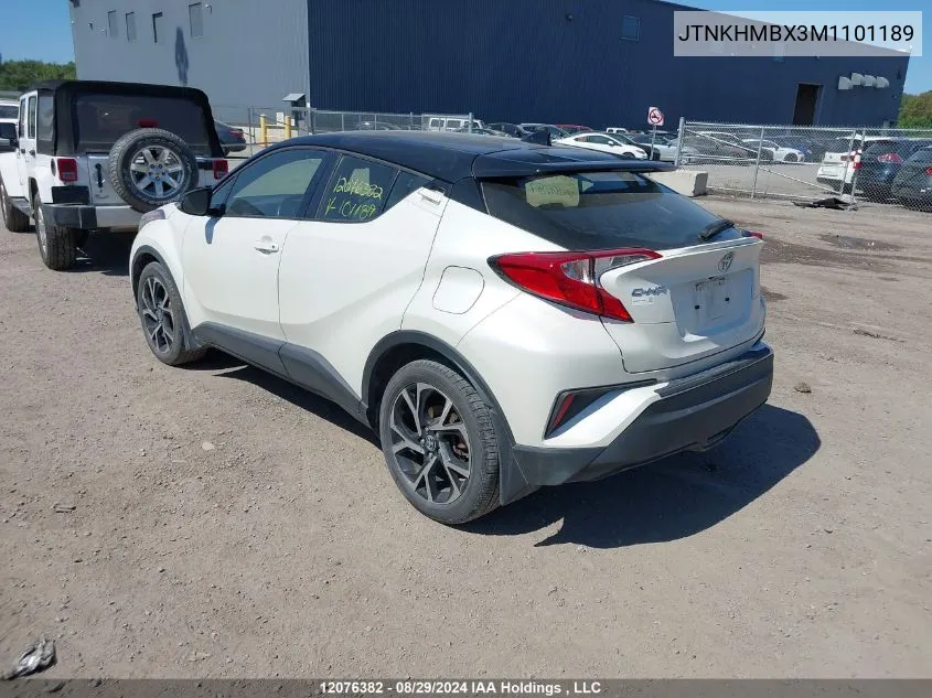 2021 Toyota C-Hr Xle Premium VIN: JTNKHMBX3M1101189 Lot: 12076382