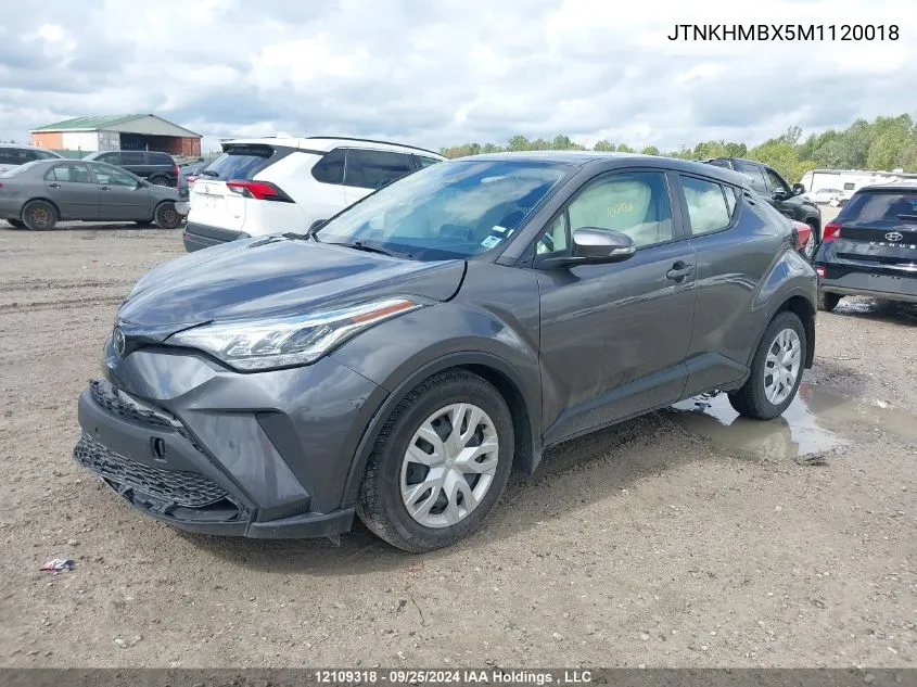 2021 Toyota C-Hr Xle/Le/Night Shade/Limited VIN: JTNKHMBX5M1120018 Lot: 12109318