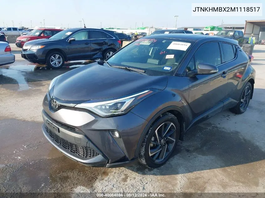 2021 Toyota C-Hr Limited VIN: JTNKHMBX2M1118517 Lot: 40084894