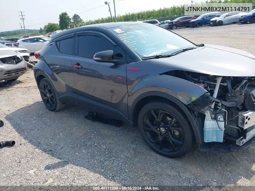 2021 Toyota C-Hr Nightshade Edition VIN: JTNKHMBX2M1114791 Lot: 40111208