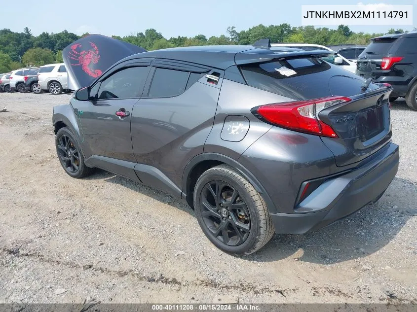 2021 Toyota C-Hr Nightshade Edition VIN: JTNKHMBX2M1114791 Lot: 40111208