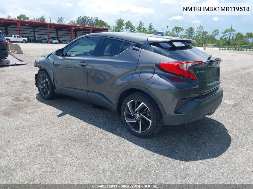 2021 Toyota C-Hr Limited VIN: NMTKHMBX1MR119518 Lot: 40216031