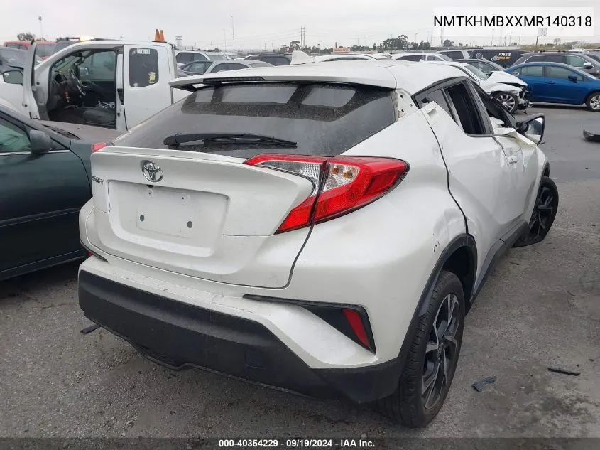 2021 Toyota C-Hr Xle VIN: NMTKHMBXXMR140318 Lot: 40354229