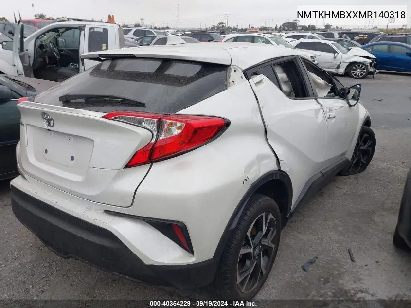 2021 Toyota C-Hr Xle VIN: NMTKHMBXXMR140318 Lot: 40354229