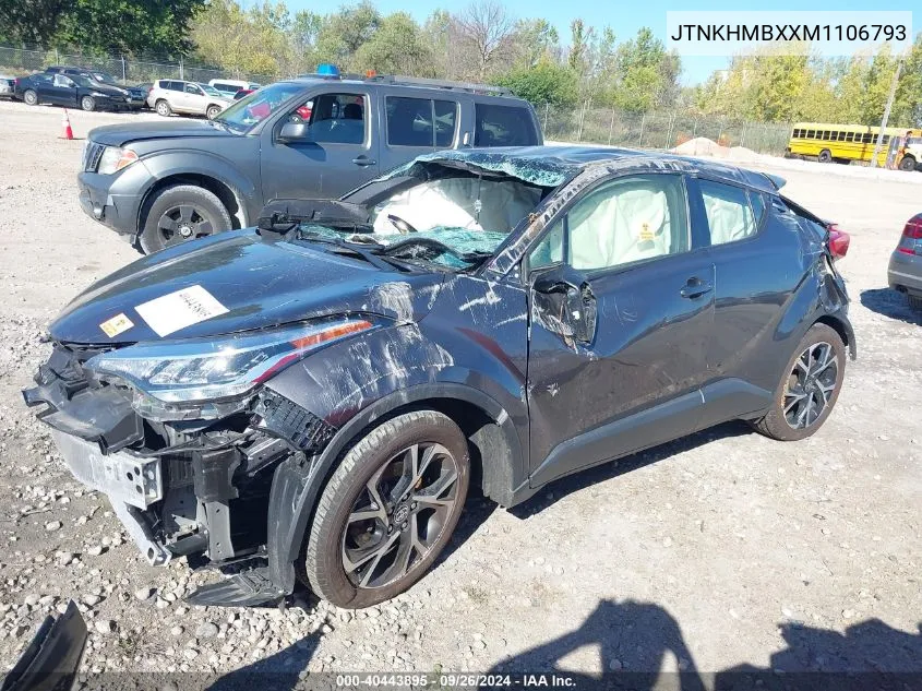 2021 Toyota C-Hr Xle/Le/Night Shade/Limite VIN: JTNKHMBXXM1106793 Lot: 40443895