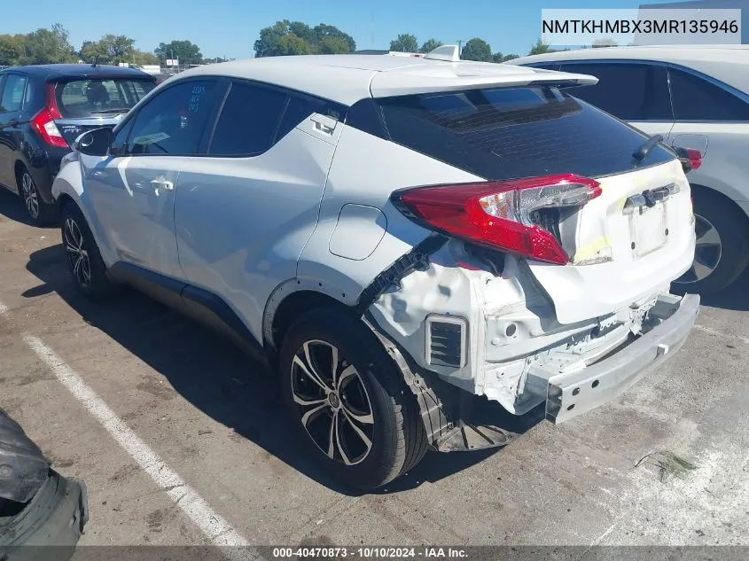 2021 Toyota C-Hr Le VIN: NMTKHMBX3MR135946 Lot: 40470873