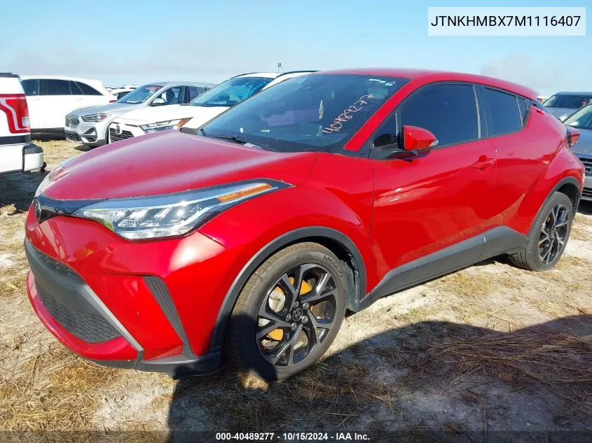 2021 Toyota C-Hr Xle VIN: JTNKHMBX7M1116407 Lot: 40489277