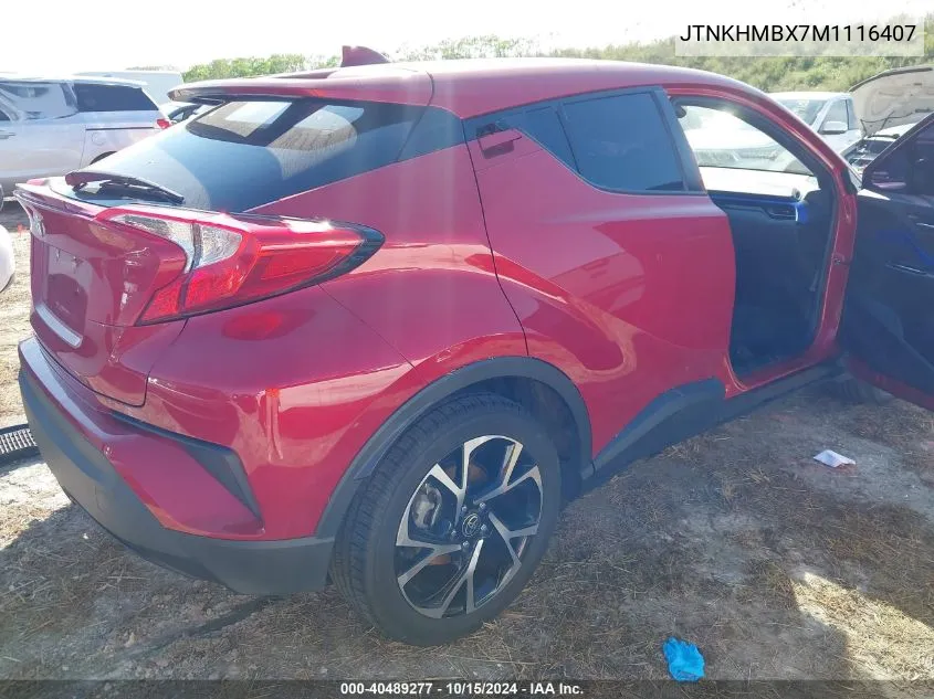 2021 Toyota C-Hr Xle VIN: JTNKHMBX7M1116407 Lot: 40489277