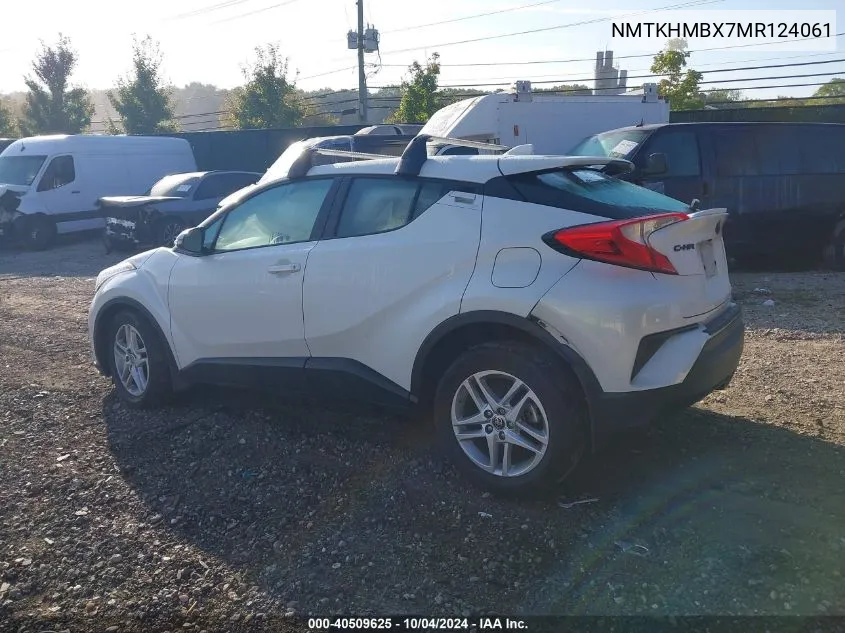 2021 Toyota C-Hr Le VIN: NMTKHMBX7MR124061 Lot: 40509625