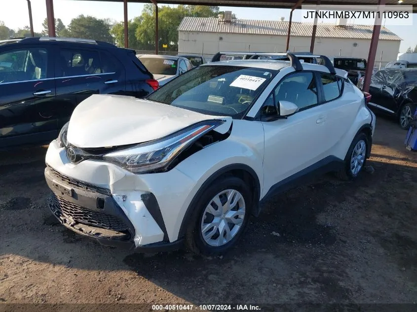 2021 Toyota C-Hr Xle/Le/Night Shade/Limite VIN: JTNKHMBX7M1110963 Lot: 40510447