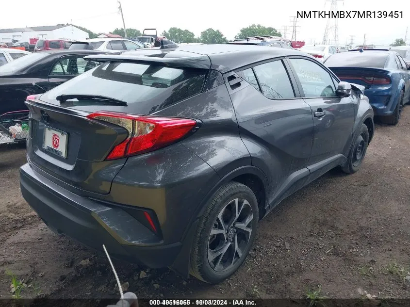 2021 Toyota C-Hr Xle VIN: NMTKHMBX7MR139451 Lot: 40516065