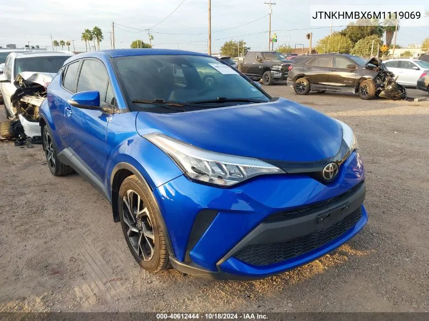 2021 Toyota C-Hr Xle VIN: JTNKHMBX6M1119069 Lot: 40612444