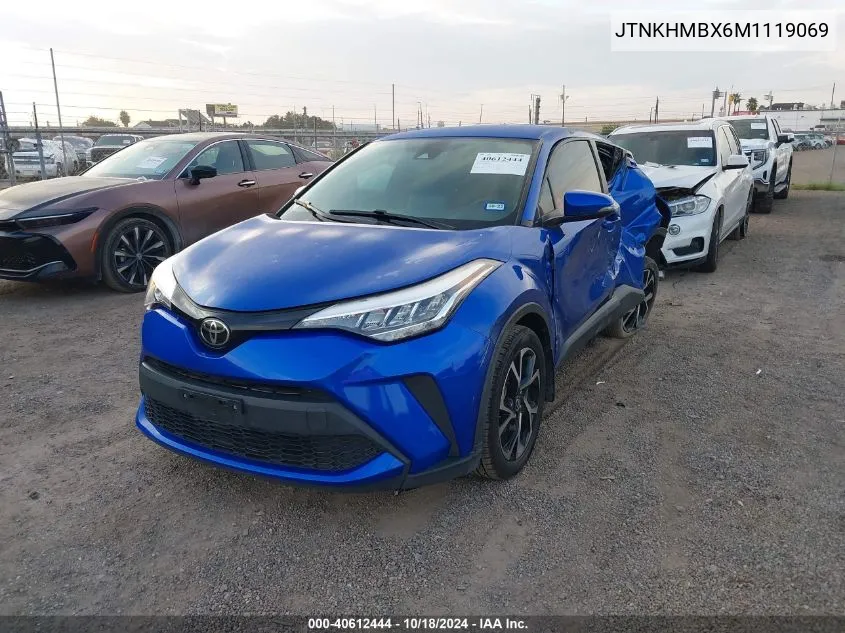 2021 Toyota C-Hr Xle VIN: JTNKHMBX6M1119069 Lot: 40612444