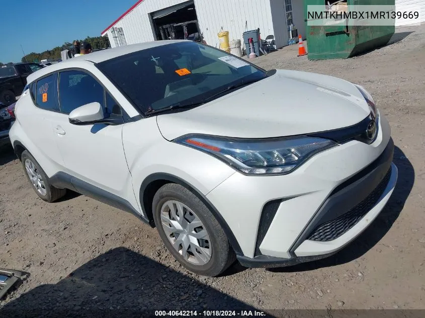 2021 Toyota C-Hr Le VIN: NMTKHMBX1MR139669 Lot: 40642214