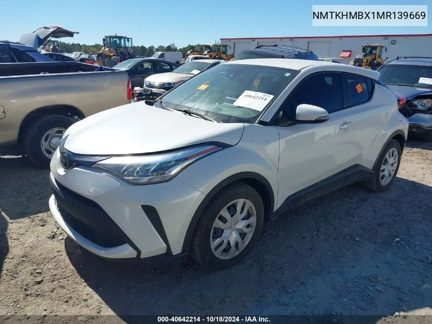 2021 Toyota C-Hr Le VIN: NMTKHMBX1MR139669 Lot: 40642214