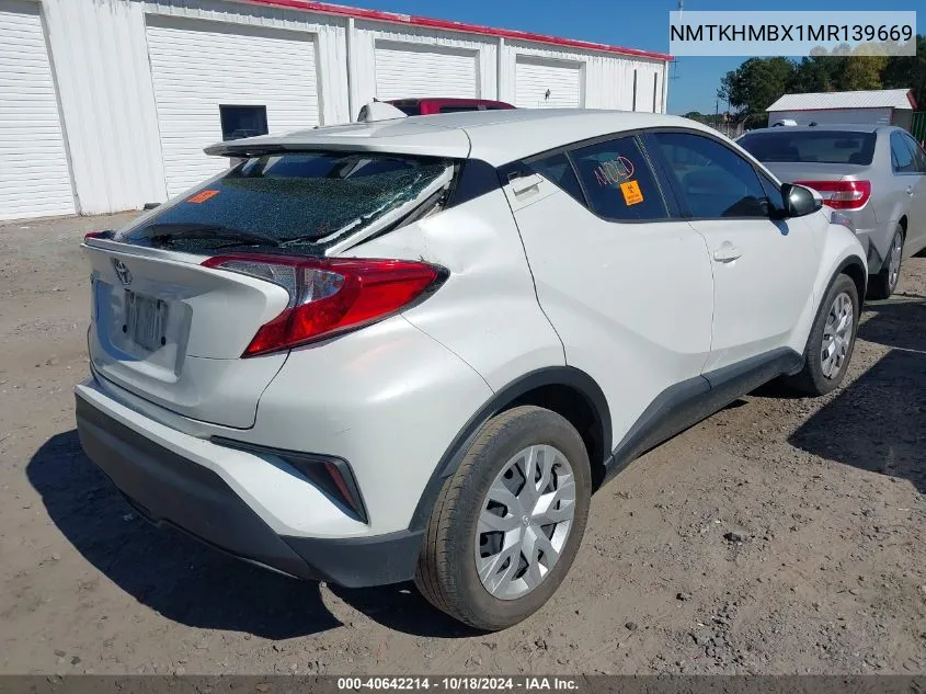 2021 Toyota C-Hr Le VIN: NMTKHMBX1MR139669 Lot: 40642214