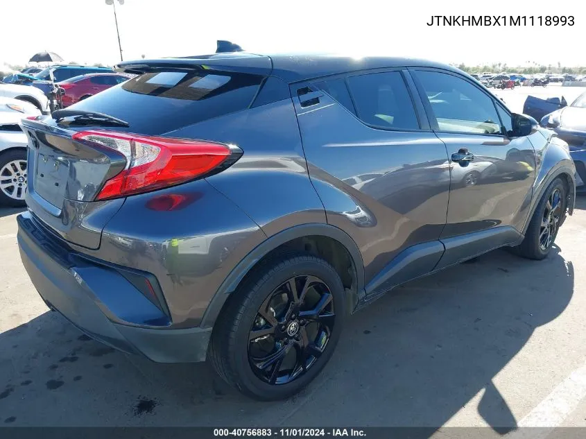 2021 Toyota C-Hr Nightshade Edition VIN: JTNKHMBX1M1118993 Lot: 40756883