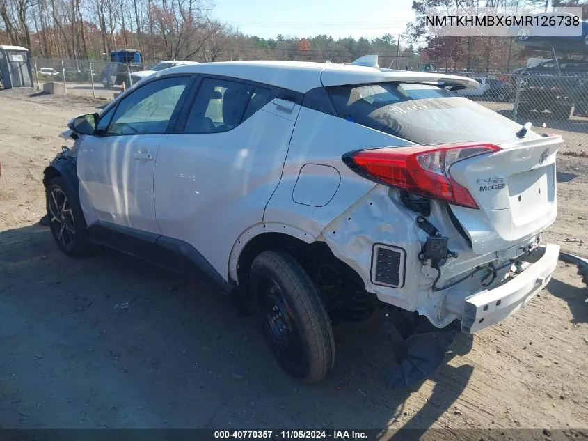 2021 Toyota C-Hr Xle VIN: NMTKHMBX6MR126738 Lot: 40770357