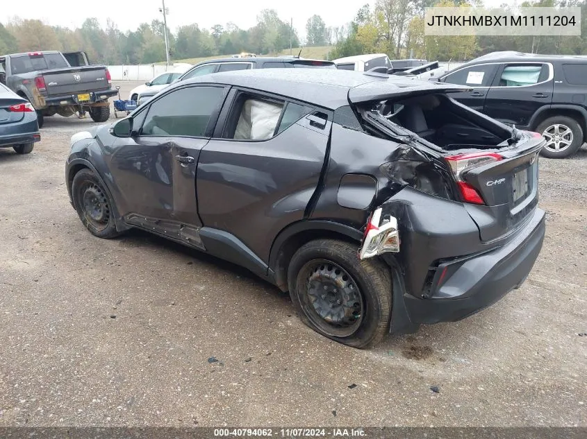 2021 Toyota C-Hr Le VIN: JTNKHMBX1M1111204 Lot: 40794062