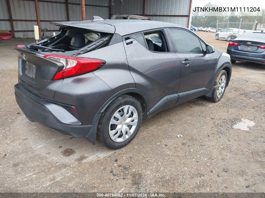 2021 Toyota C-Hr Le VIN: JTNKHMBX1M1111204 Lot: 40794062