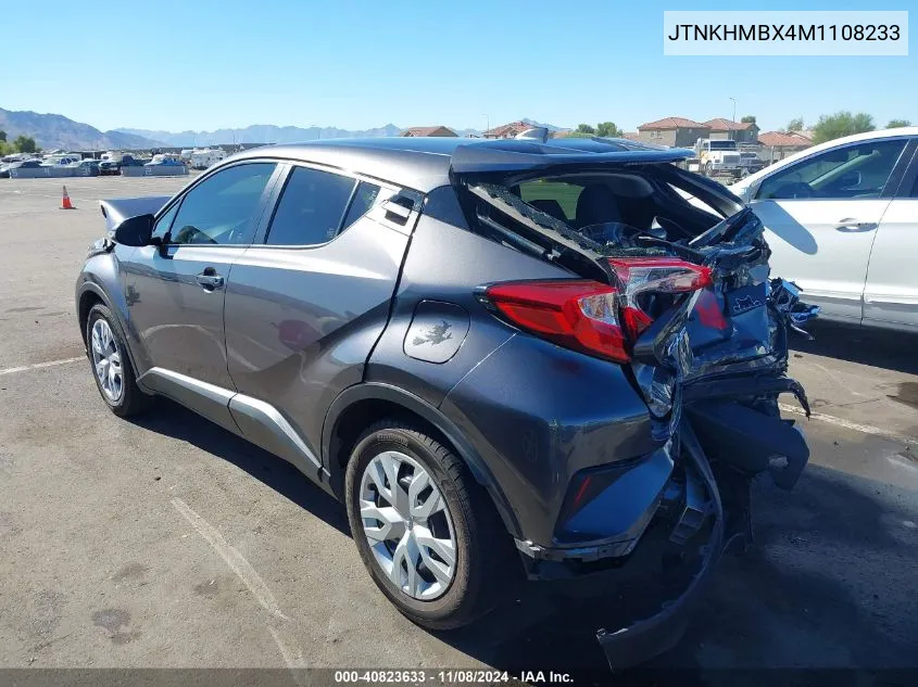 2021 Toyota C-Hr Le VIN: JTNKHMBX4M1108233 Lot: 40823633