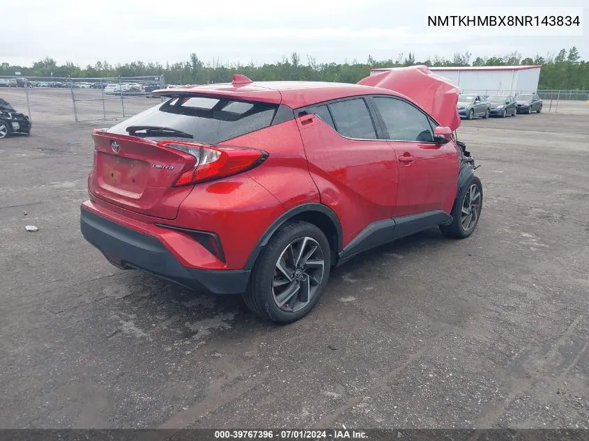 2022 Toyota C-Hr Limited VIN: NMTKHMBX8NR143834 Lot: 39767396