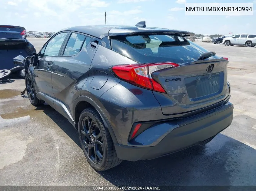 2022 Toyota C-Hr Xle VIN: NMTKHMBX4NR140994 Lot: 40133506