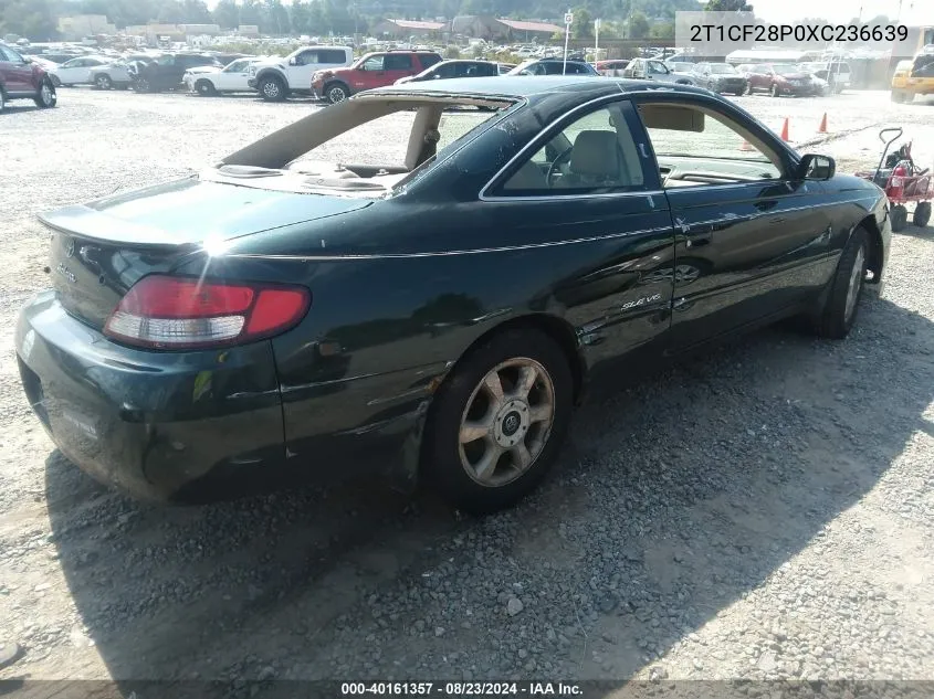 1999 Toyota Camry Solara Sle VIN: 2T1CF28P0XC236639 Lot: 40161357