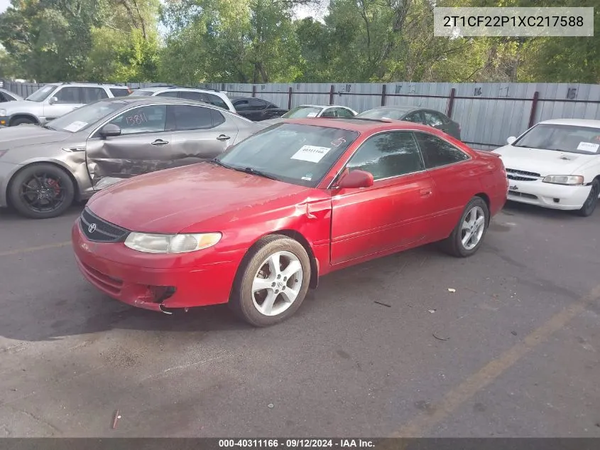 1999 Toyota Camry Solara Se V6 VIN: 2T1CF22P1XC217588 Lot: 40311166