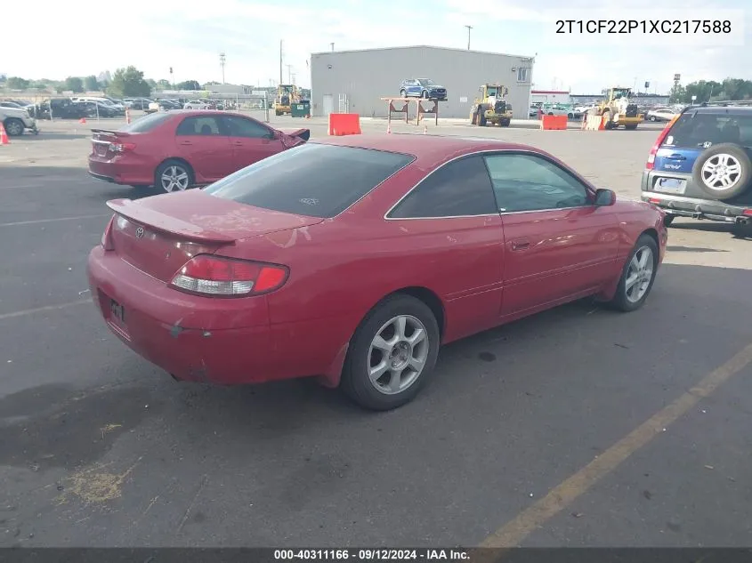 1999 Toyota Camry Solara Se V6 VIN: 2T1CF22P1XC217588 Lot: 40311166