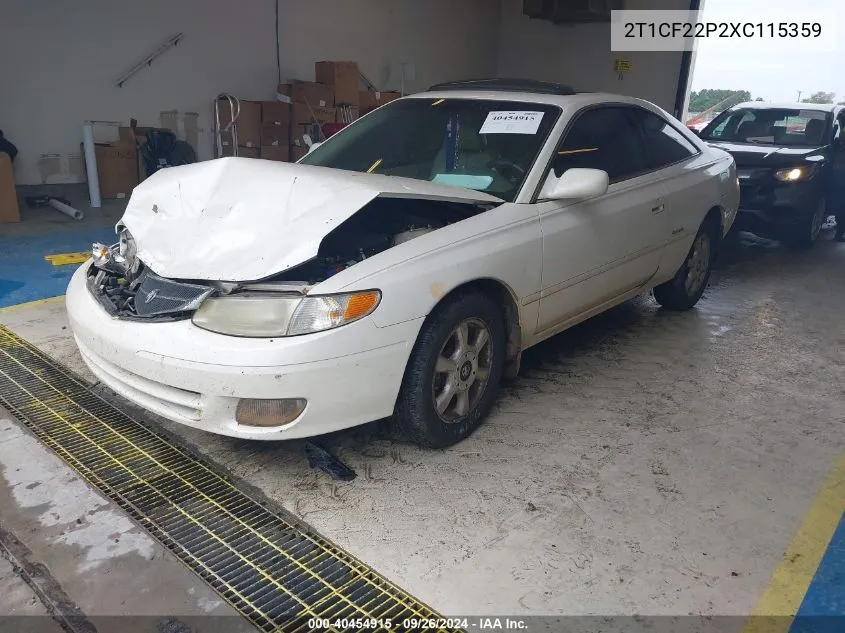 2T1CF22P2XC115359 1999 Toyota Camry Solara Se V6