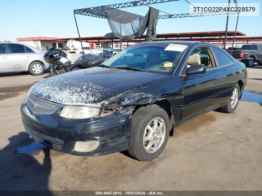 1999 Toyota Camry Solara Se VIN: 2T1CG22P4XC228579 Lot: 40473910