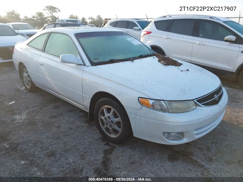 1999 Toyota Camry Solara Se/Sle VIN: 2T1CF22P2XC217907 Lot: 40476389