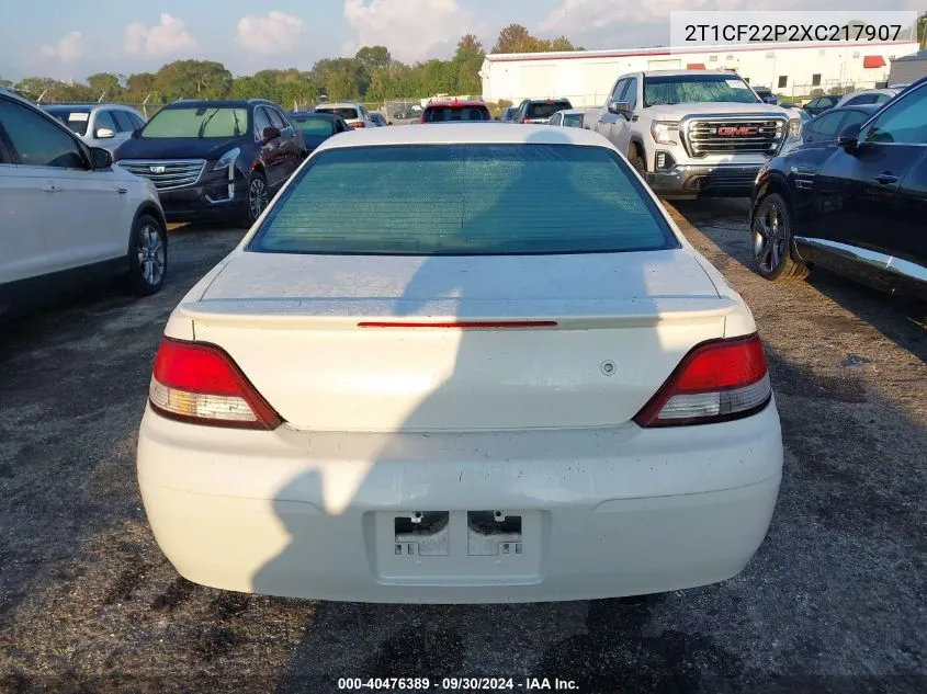 1999 Toyota Camry Solara Se/Sle VIN: 2T1CF22P2XC217907 Lot: 40476389