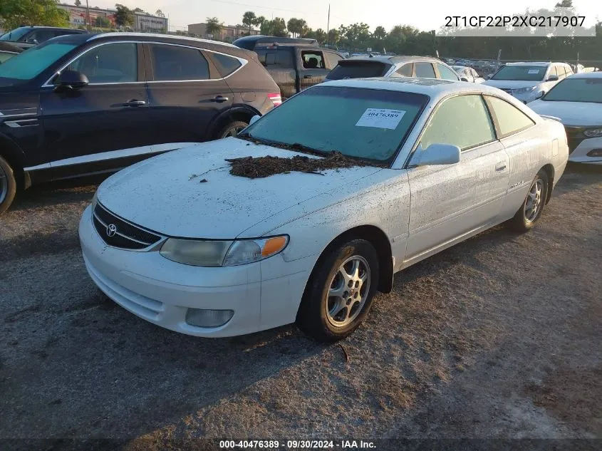 1999 Toyota Camry Solara Se/Sle VIN: 2T1CF22P2XC217907 Lot: 40476389