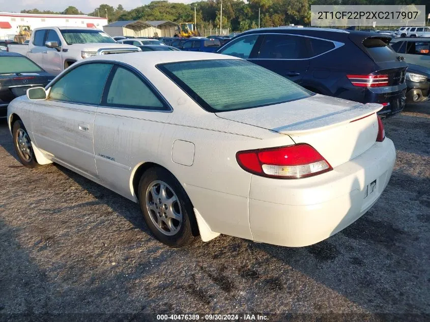 1999 Toyota Camry Solara Se/Sle VIN: 2T1CF22P2XC217907 Lot: 40476389