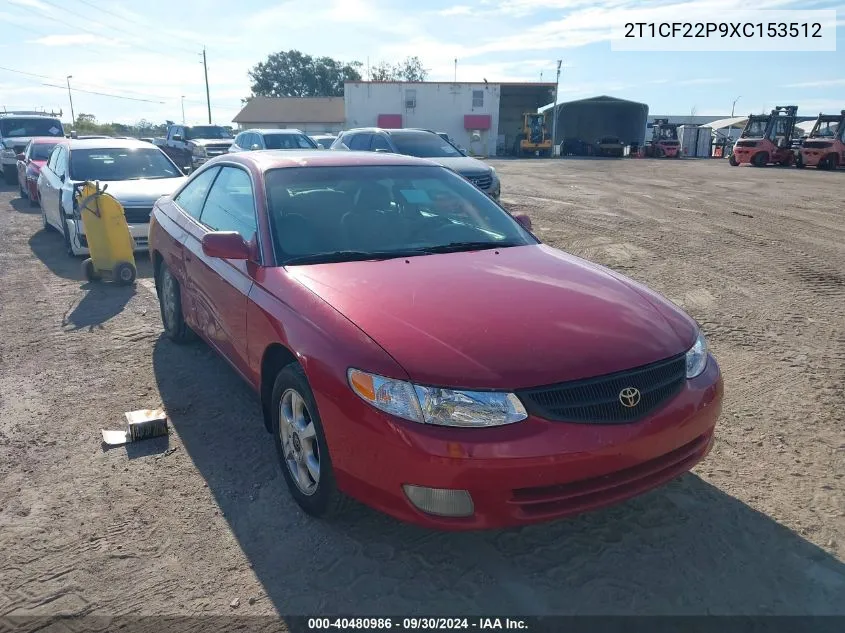 1999 Toyota Camry Solara Sle VIN: 2T1CF22P9XC153512 Lot: 40480986