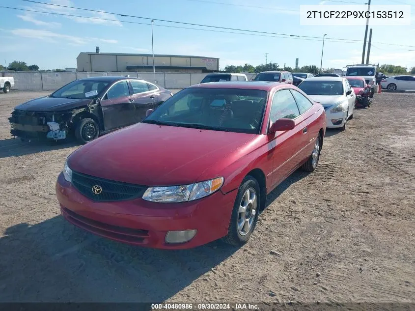 1999 Toyota Camry Solara Sle VIN: 2T1CF22P9XC153512 Lot: 40480986