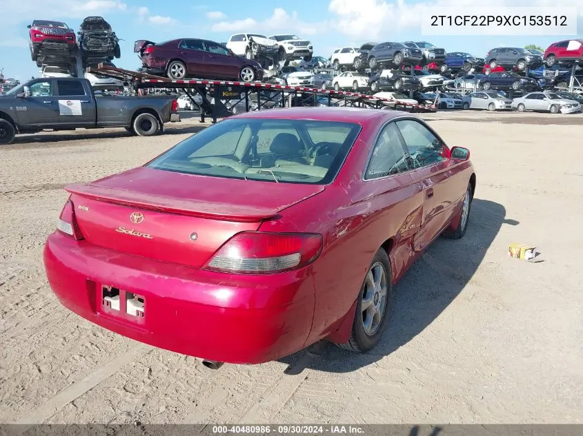 1999 Toyota Camry Solara Sle VIN: 2T1CF22P9XC153512 Lot: 40480986