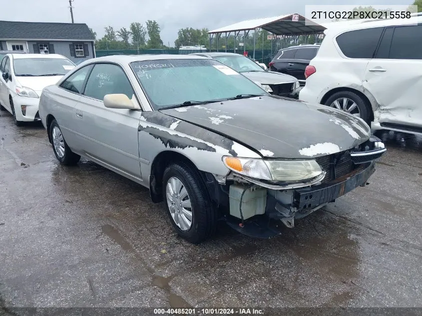 1999 Toyota Camry Solara Se VIN: 2T1CG22P8XC215558 Lot: 40485201