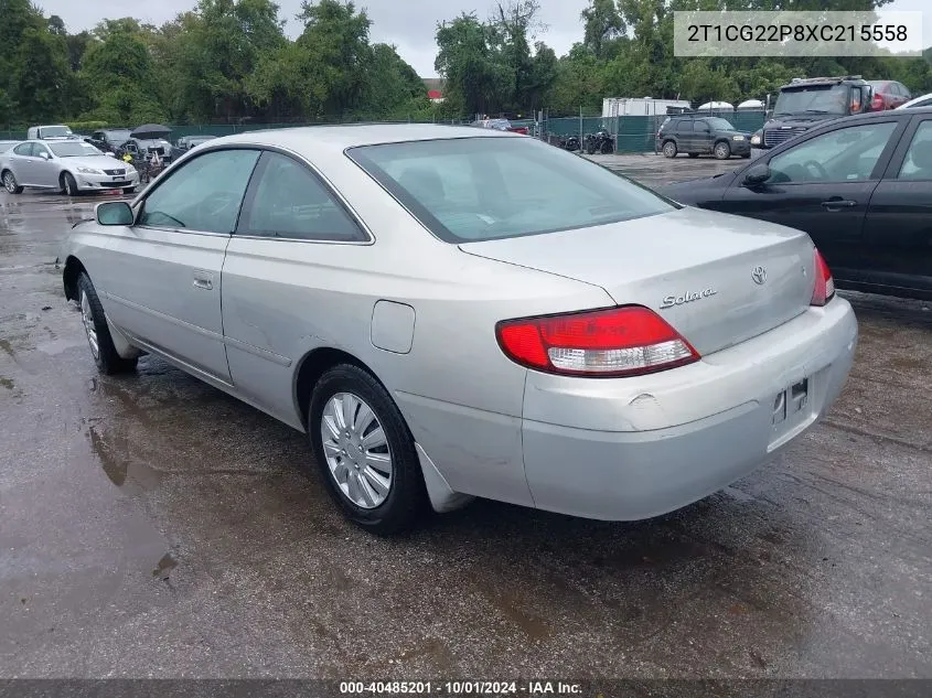 1999 Toyota Camry Solara Se VIN: 2T1CG22P8XC215558 Lot: 40485201