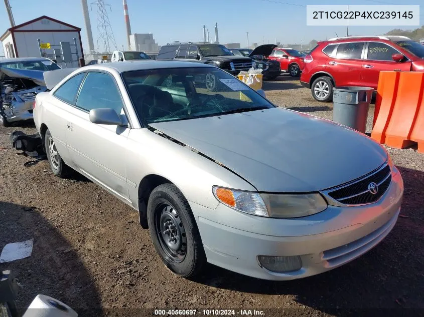 1999 Toyota Camry Solara Se VIN: 2T1CG22P4XC239145 Lot: 40560697