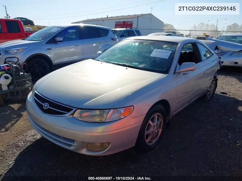 1999 Toyota Camry Solara Se VIN: 2T1CG22P4XC239145 Lot: 40560697