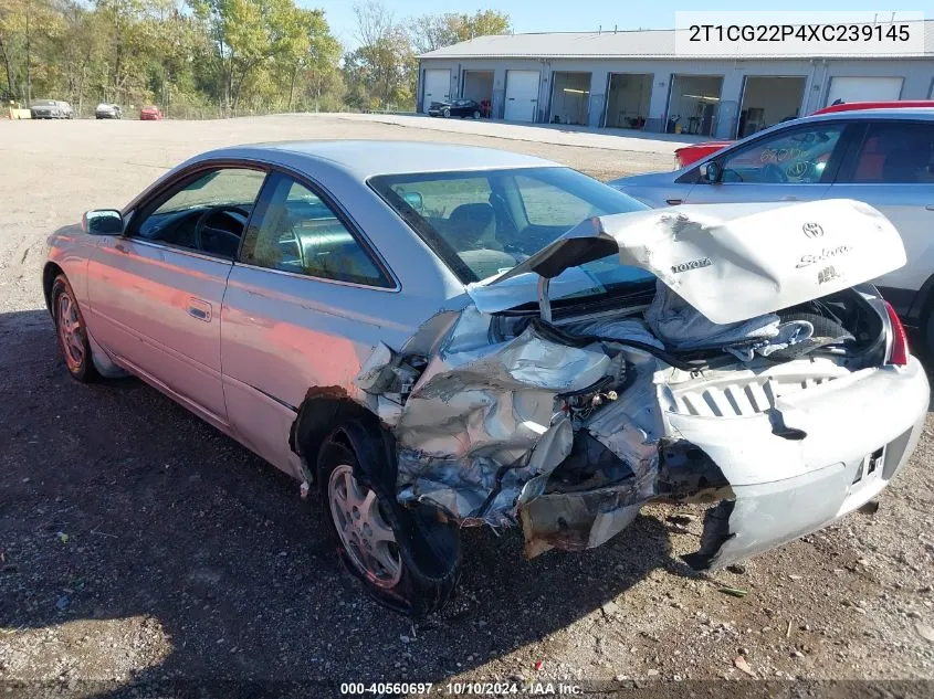 1999 Toyota Camry Solara Se VIN: 2T1CG22P4XC239145 Lot: 40560697